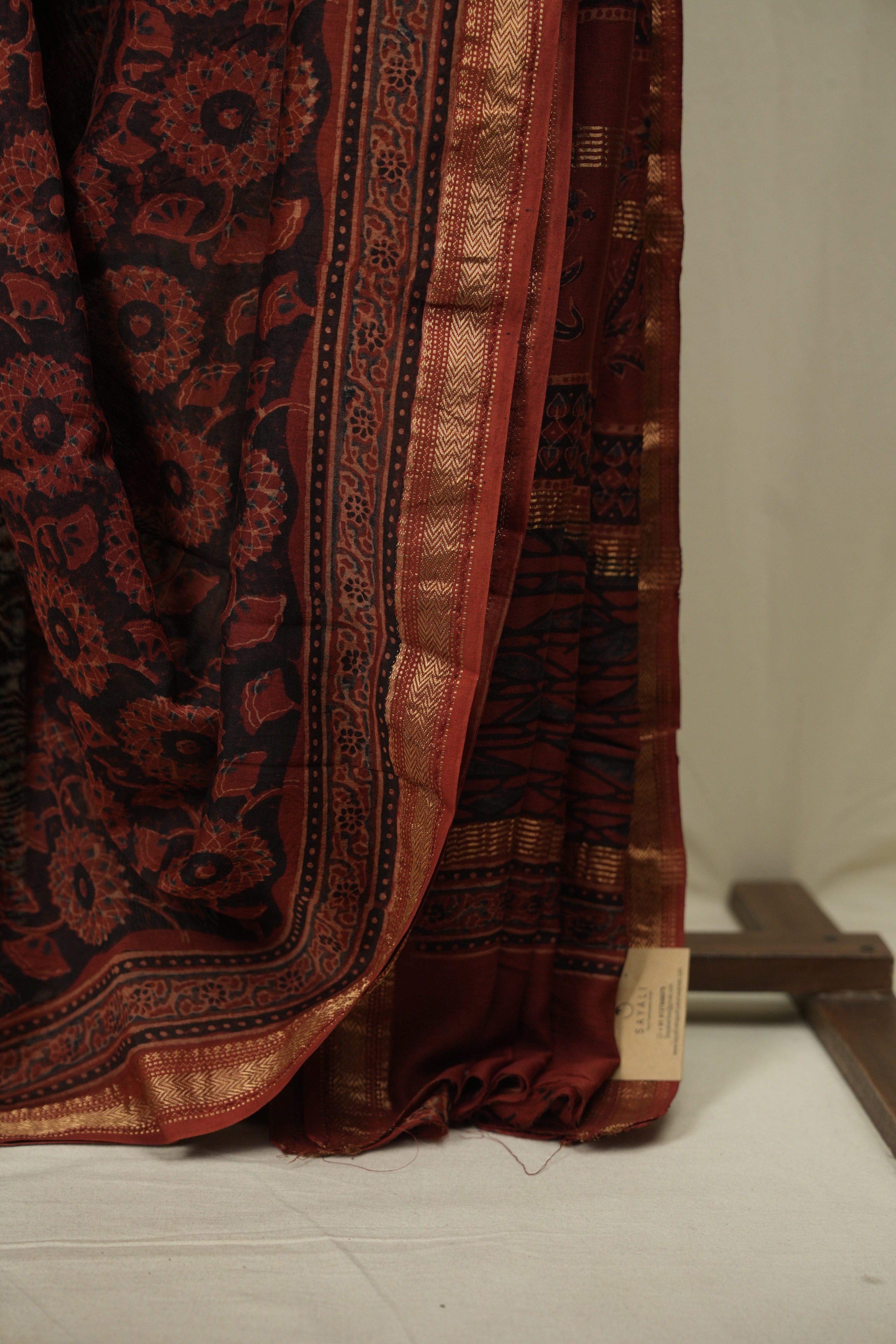 Maroon HBP Cotton Silk Saree With Chanderi Border - SRMCSS1749