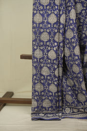Blue HBP Cotton Saree - SRBCS3691