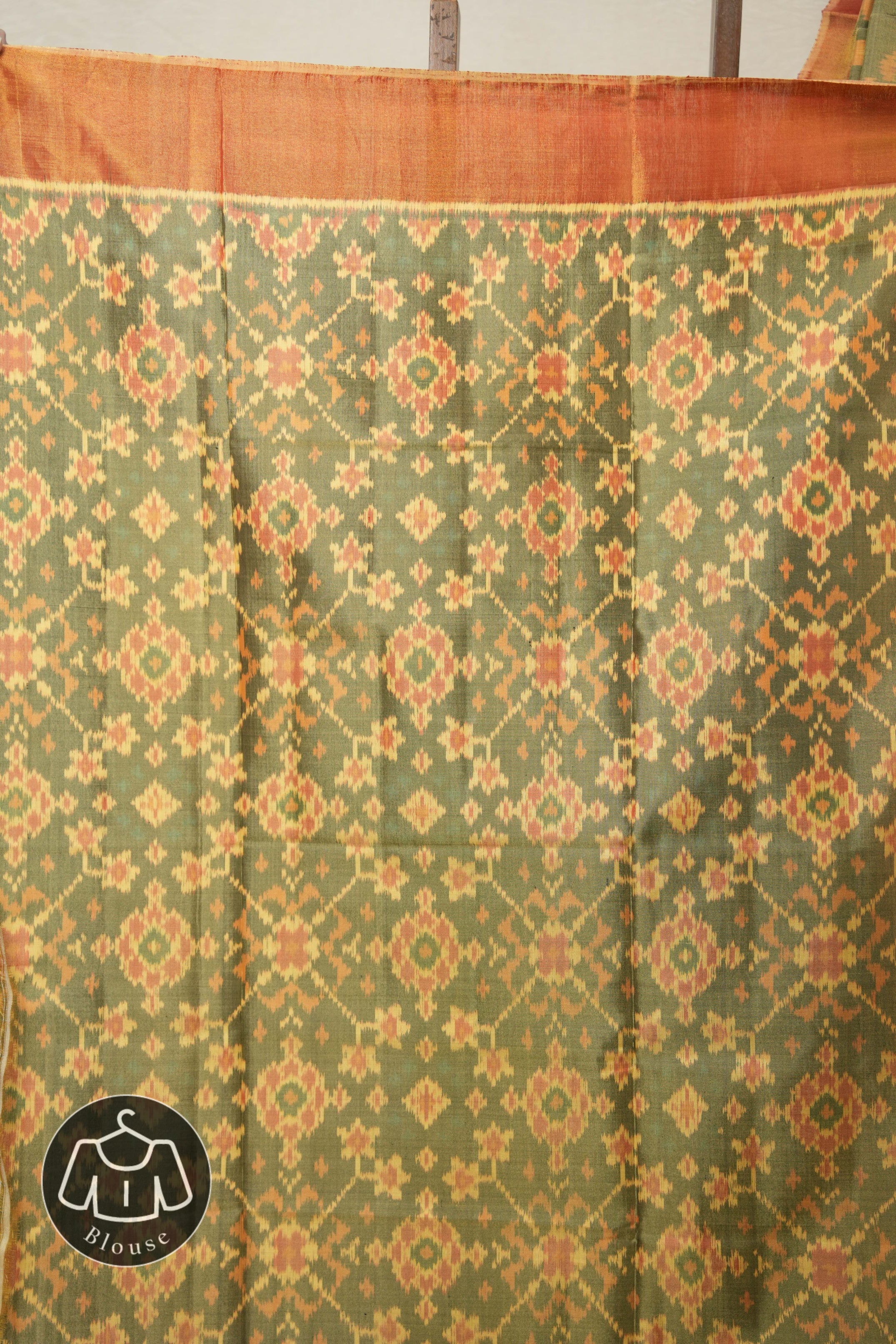 Moss Green Rajkot Patola Silk Saree - Saavari - SSMGRPSS08