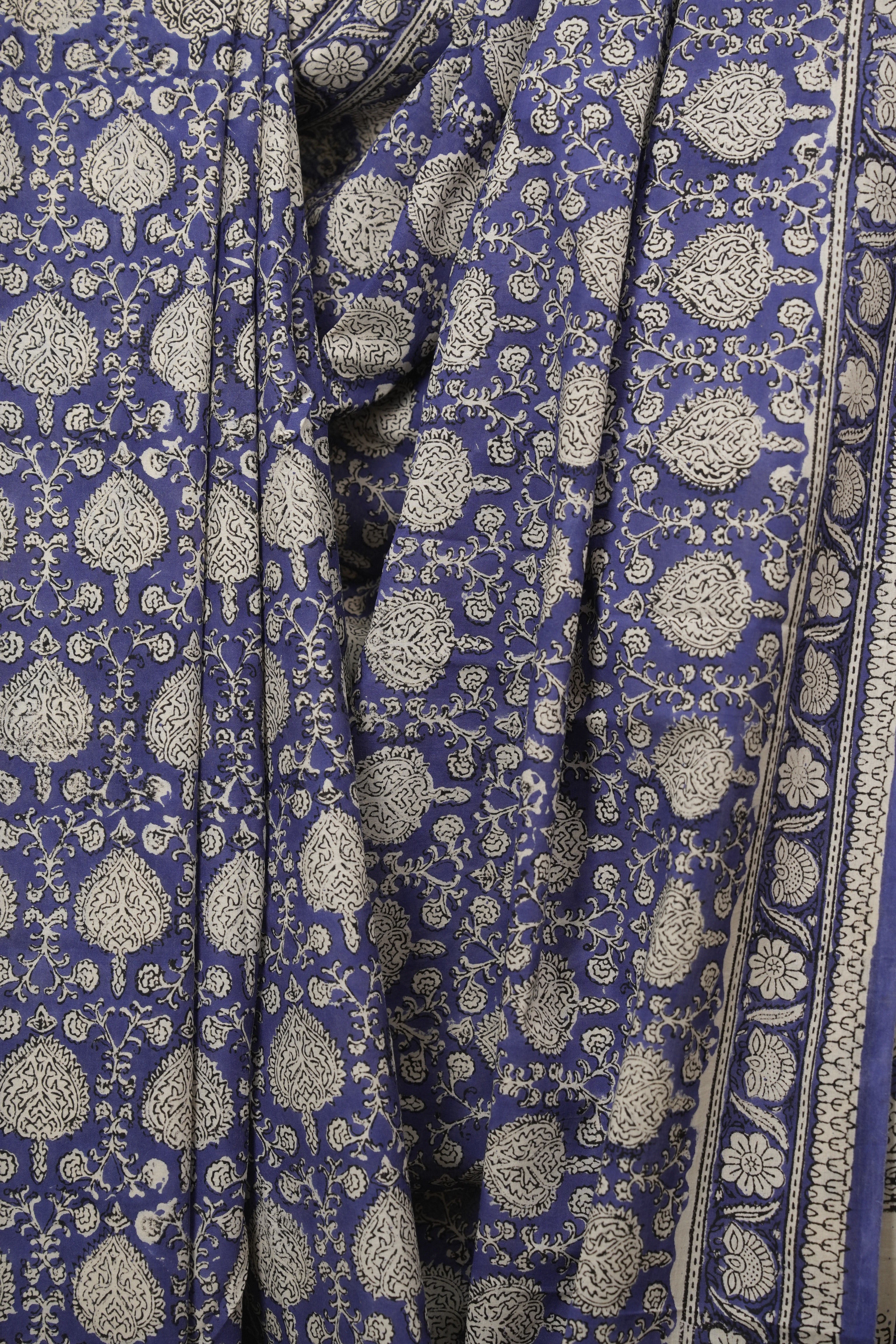Blue HBP Cotton Saree - SRBCS3691