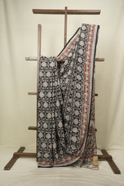 Black HBP Cotton Saree - SRBCS3692
