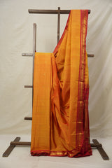 Golden Yellow Kanjivaram Silk Saree - SRGYKSS989
