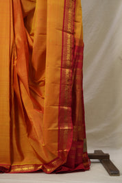 Golden Yellow Kanjivaram Silk Saree - SRGYKSS989
