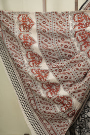 Black HBP Cotton Saree - SRBCS3692