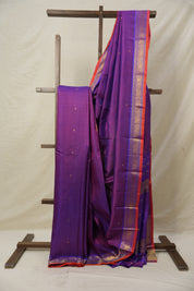 Two Tone Purple Kanjivaram Silk Saree - SRTTPKSS991