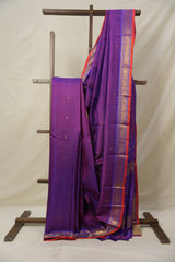 Two Tone Purple Kanjivaram Silk Saree - SRTTPKSS991