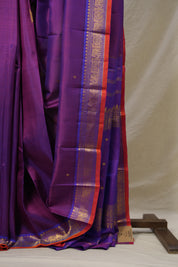 Two Tone Purple Kanjivaram Silk Saree - SRTTPKSS991
