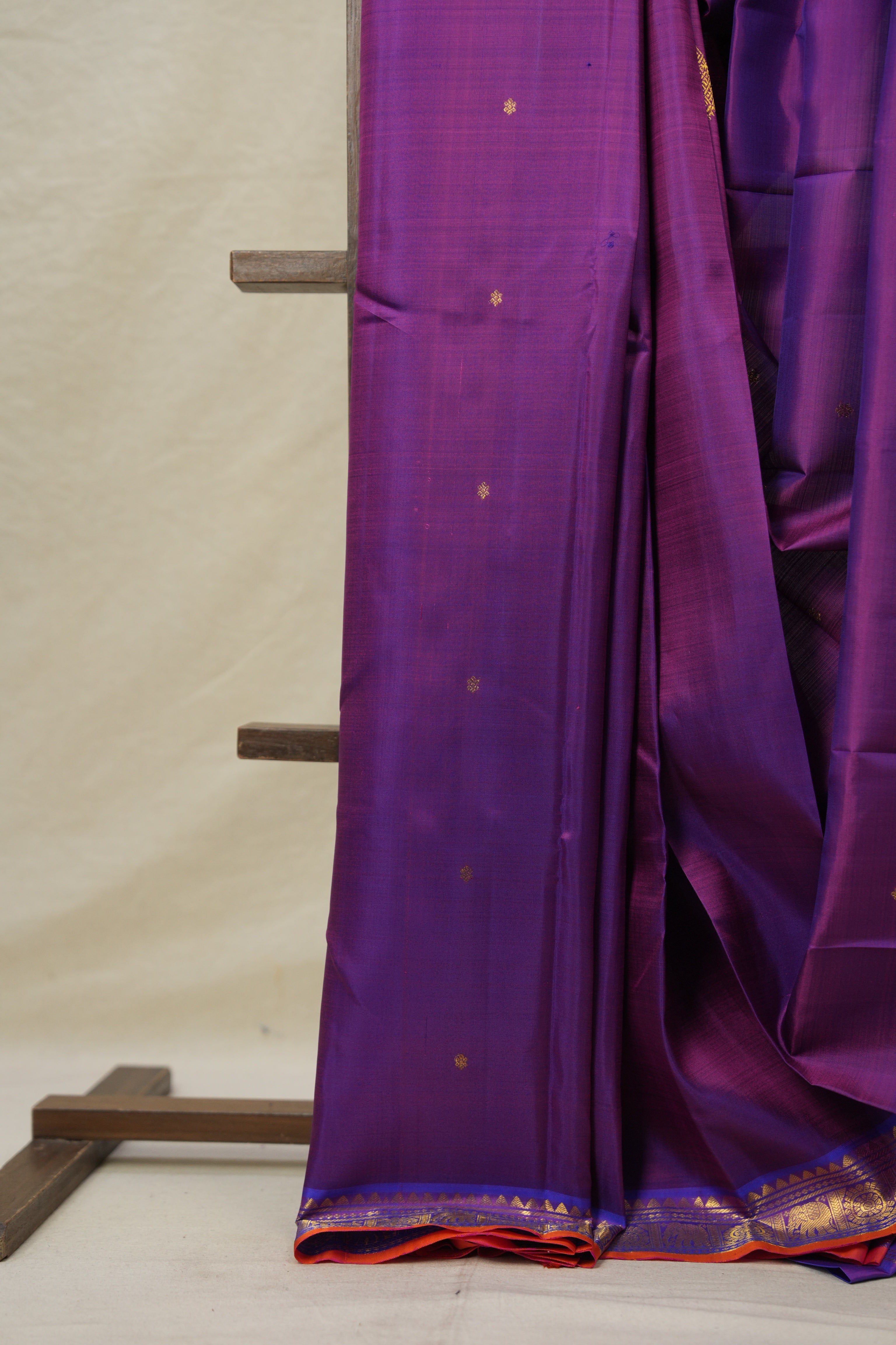 Two Tone Purple Kanjivaram Silk Saree - SRTTPKSS991