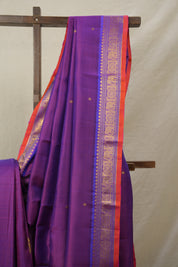 Two Tone Purple Kanjivaram Silk Saree - SRTTPKSS991