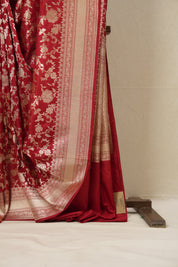 Red Banarasi Silk Saree - SRRBSS736