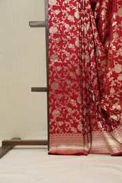 Red Banarasi Silk Saree - SRRBSS736