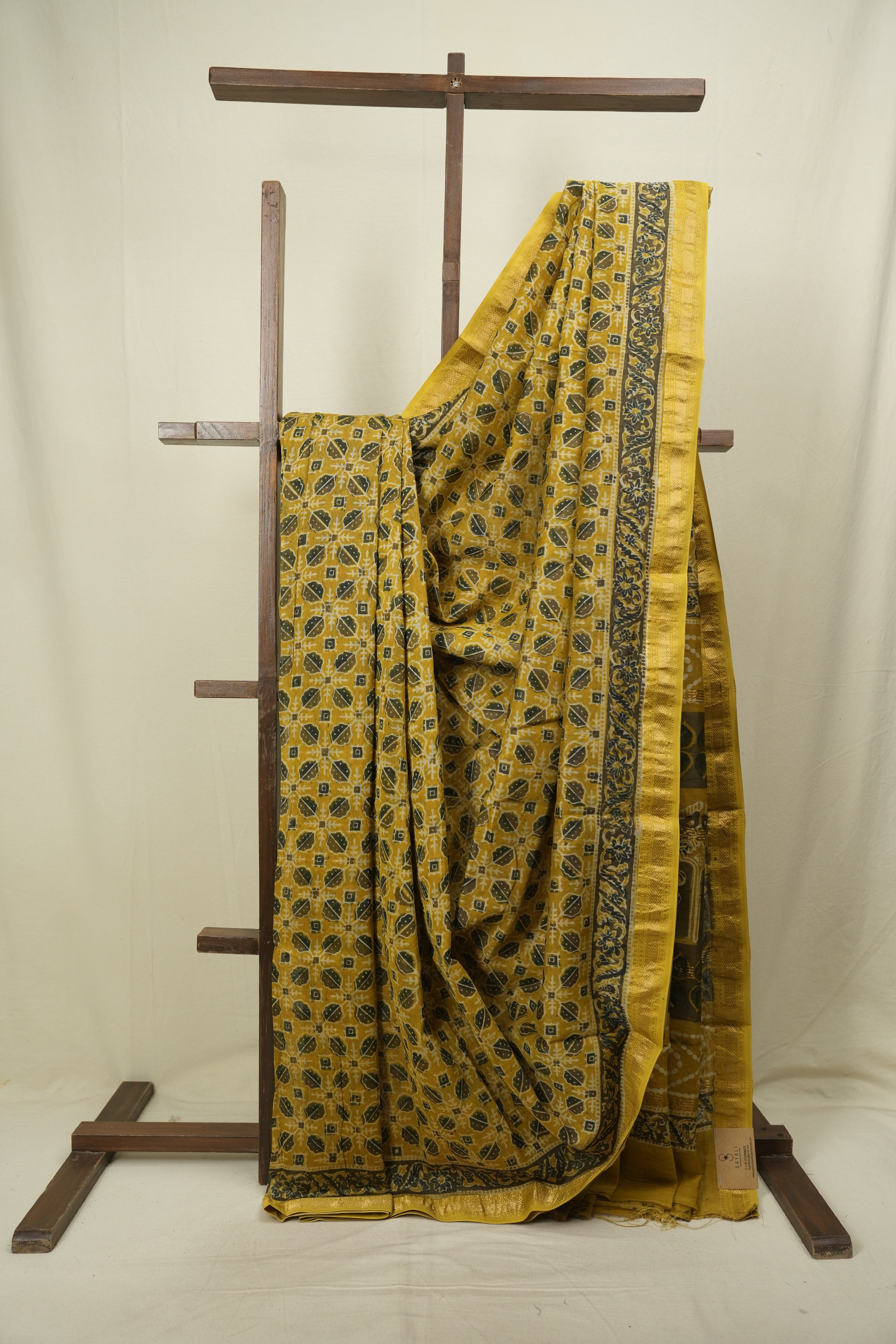 Mustard HBP Cotton Silk Saree With Chanderi Border - SRMCSS1748