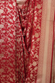 Red Banarasi Silk Saree - SRRBSS736