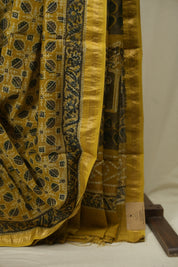 Mustard HBP Cotton Silk Saree With Chanderi Border - SRMCSS1748