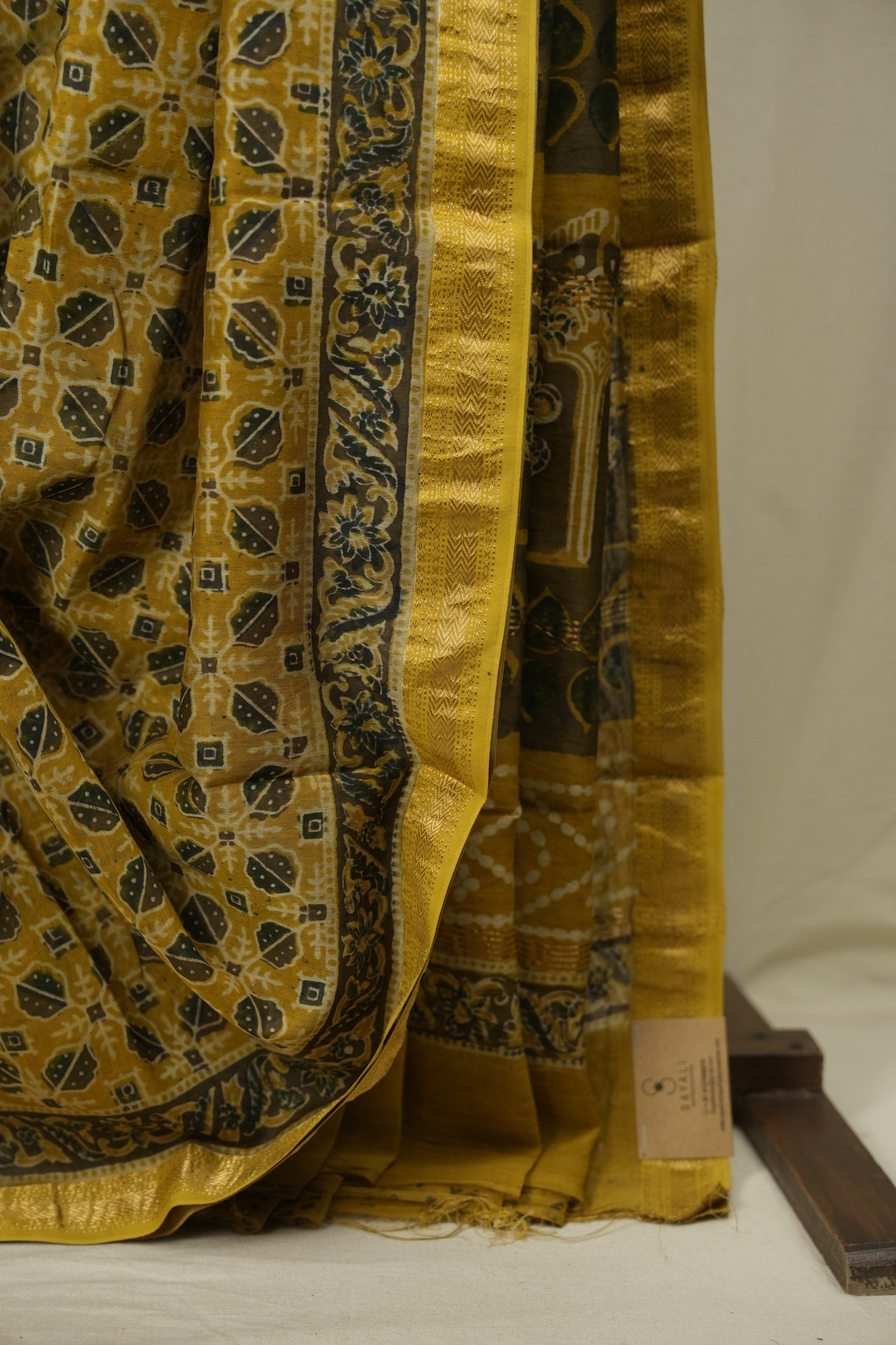Mustard HBP Cotton Silk Saree With Chanderi Border - SRMCSS1748