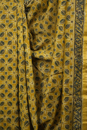Mustard HBP Cotton Silk Saree With Chanderi Border - SRMCSS1748
