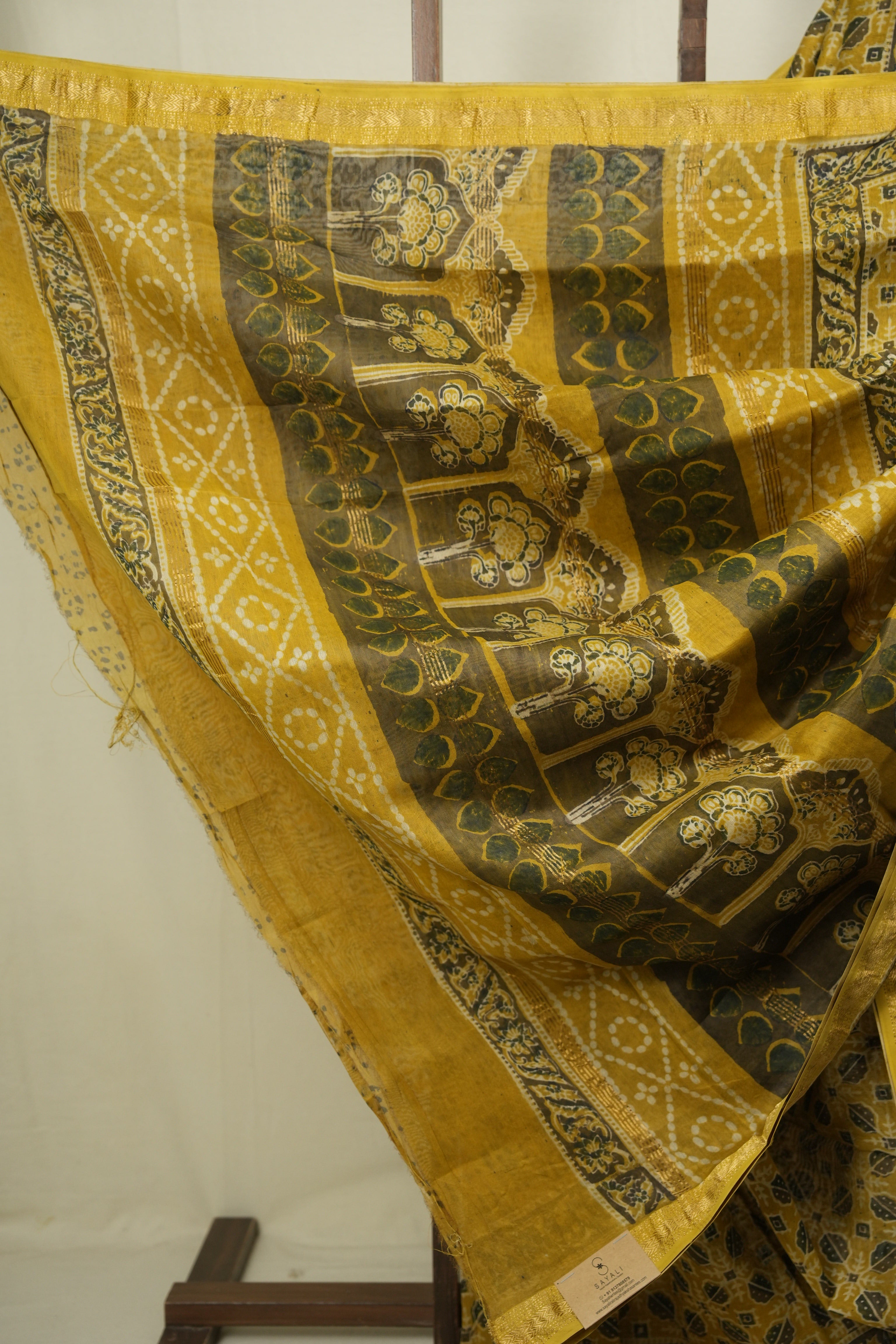 Mustard HBP Cotton Silk Saree With Chanderi Border - SRMCSS1748