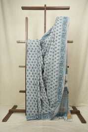 Grey HBP Cotton Saree - SRGCS3696
