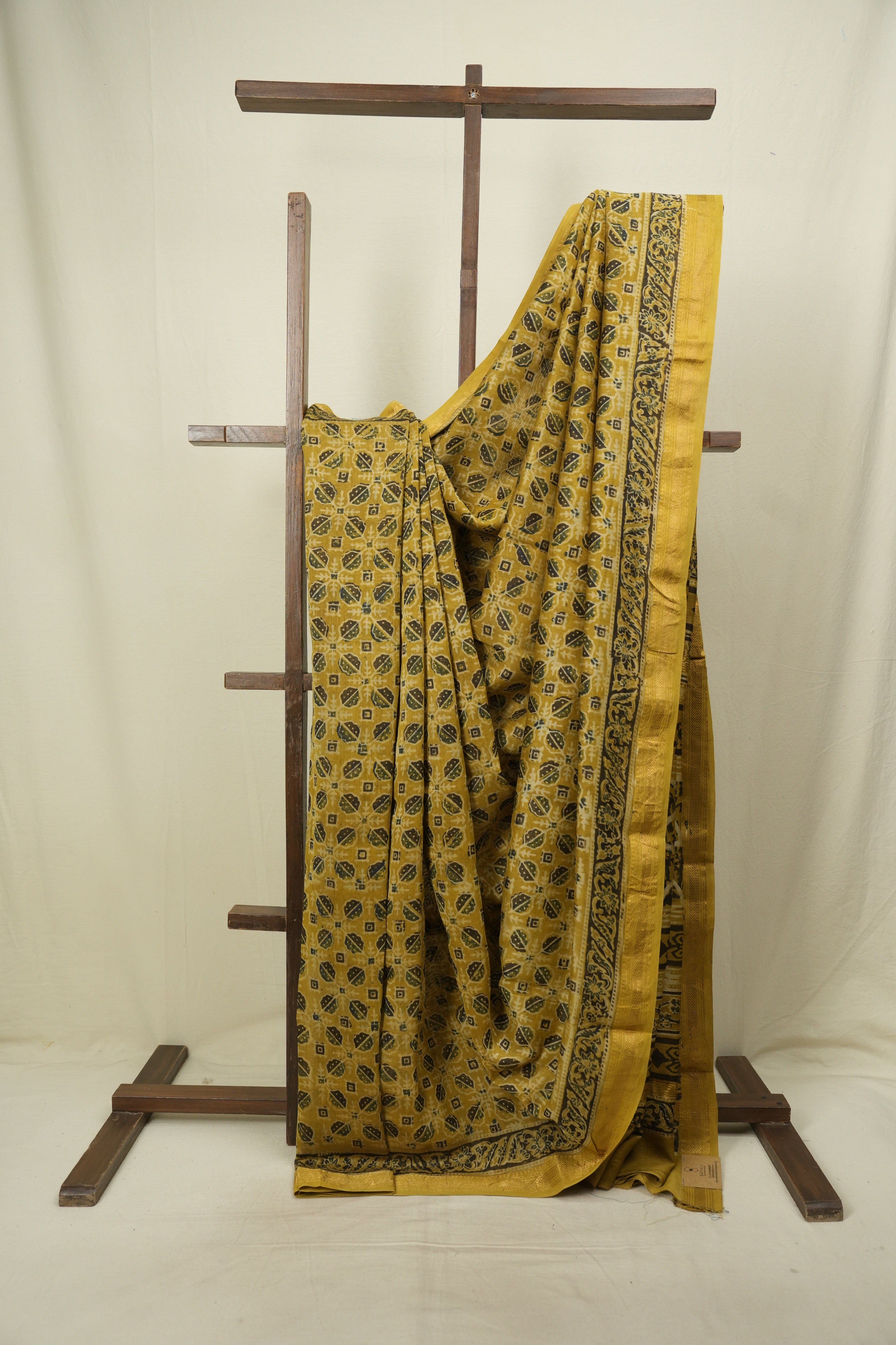 Mustard HBP Cotton Silk Saree With Chanderi Border - SRMCSS1746