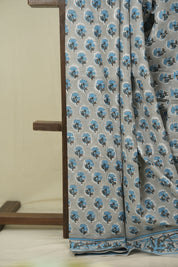 Grey HBP Cotton Saree - SRGCS3696