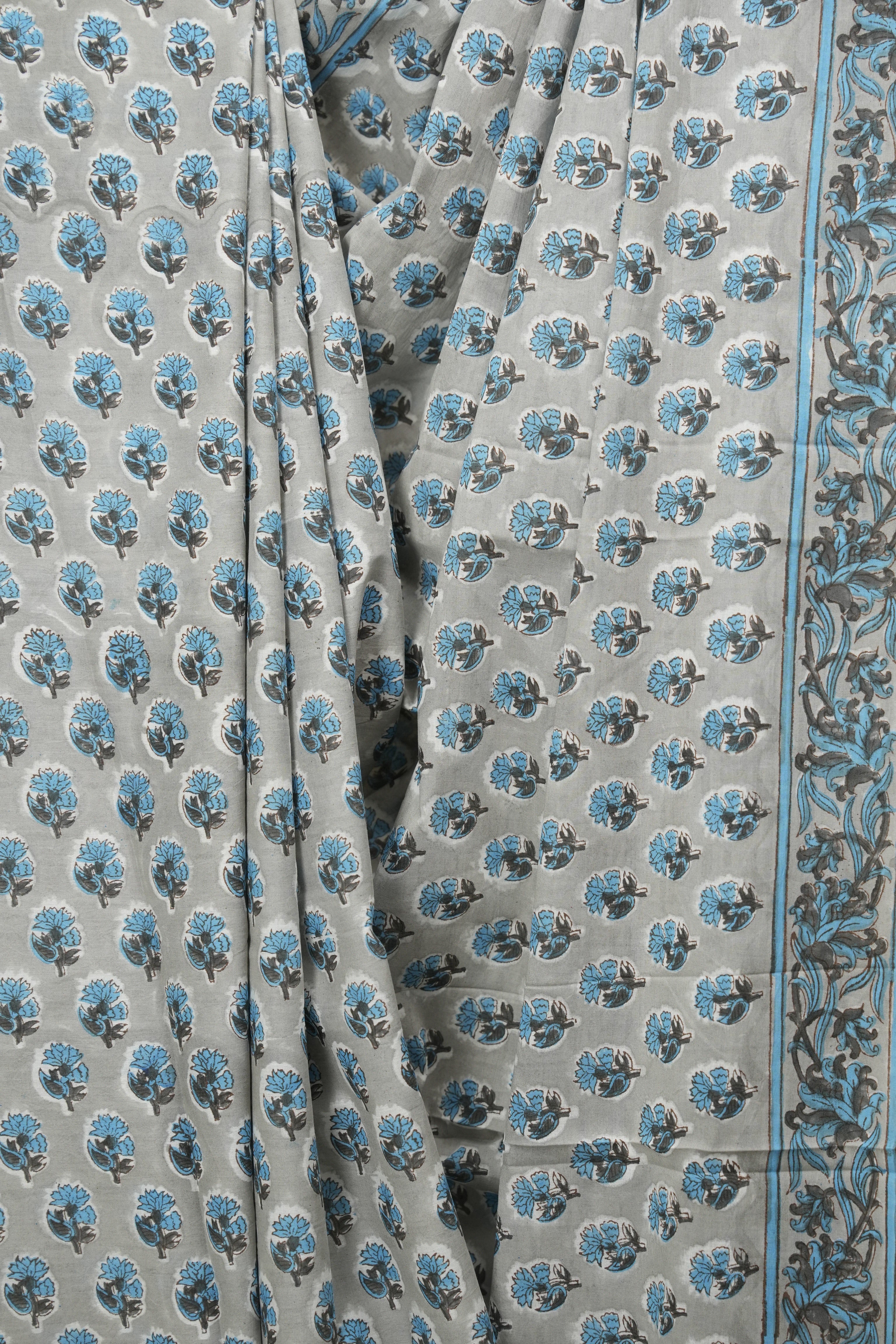 Grey HBP Cotton Saree - SRGCS3696