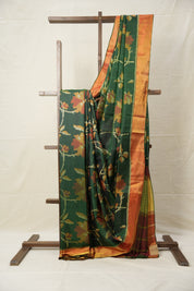 Green Rajkot Patola Silk Saree - Saavari - SSGRPSS09
