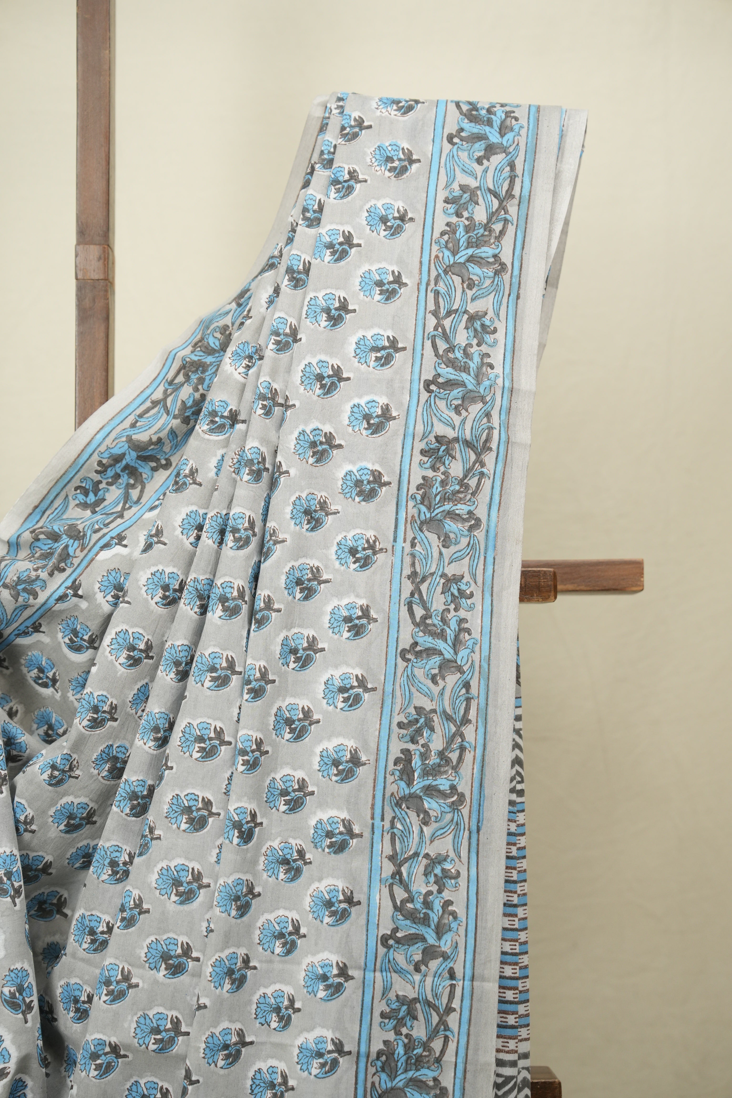Grey HBP Cotton Saree - SRGCS3696