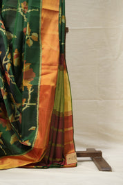 Green Rajkot Patola Silk Saree - Saavari - SSGRPSS09