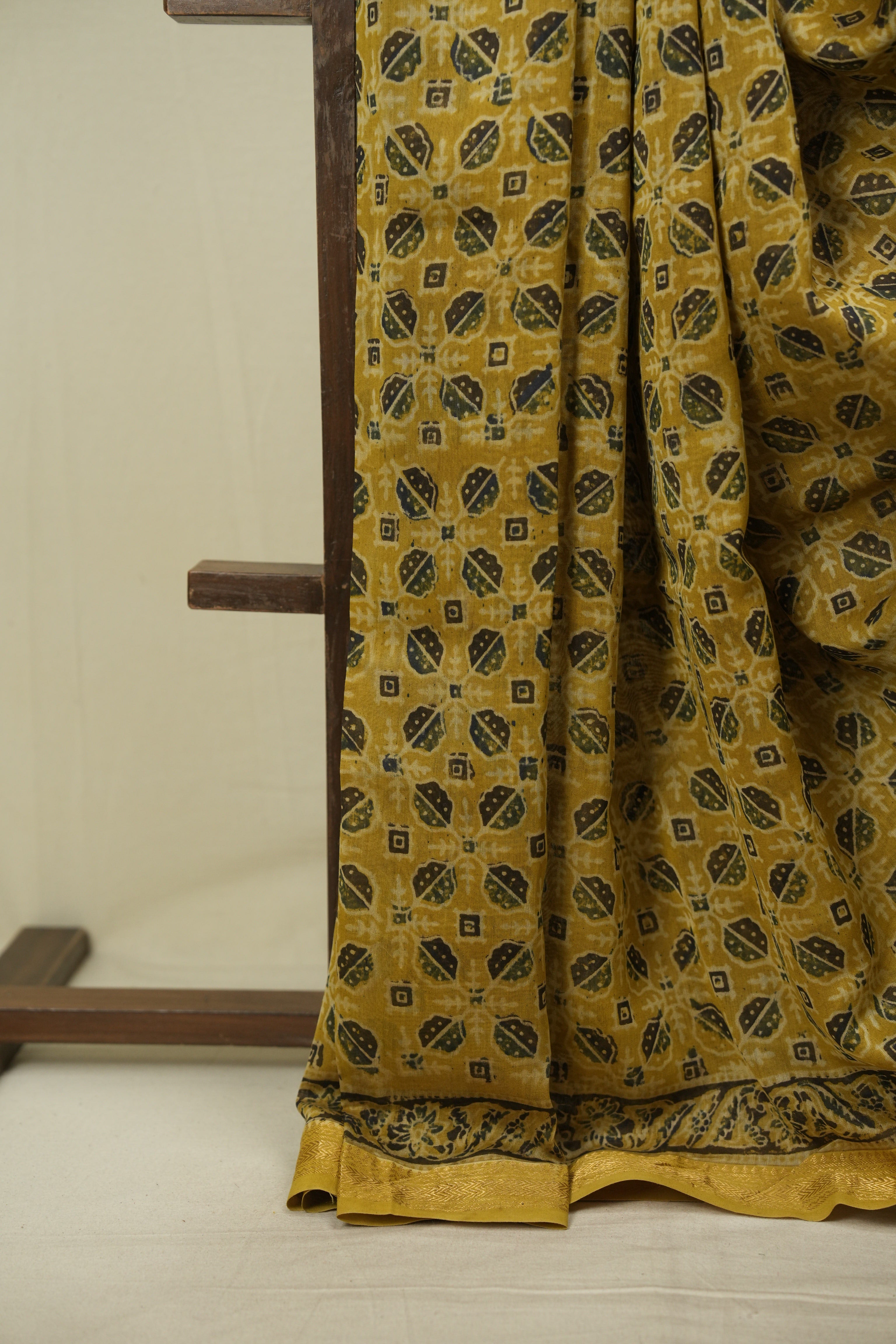 Mustard HBP Cotton Silk Saree With Chanderi Border - SRMCSS1746