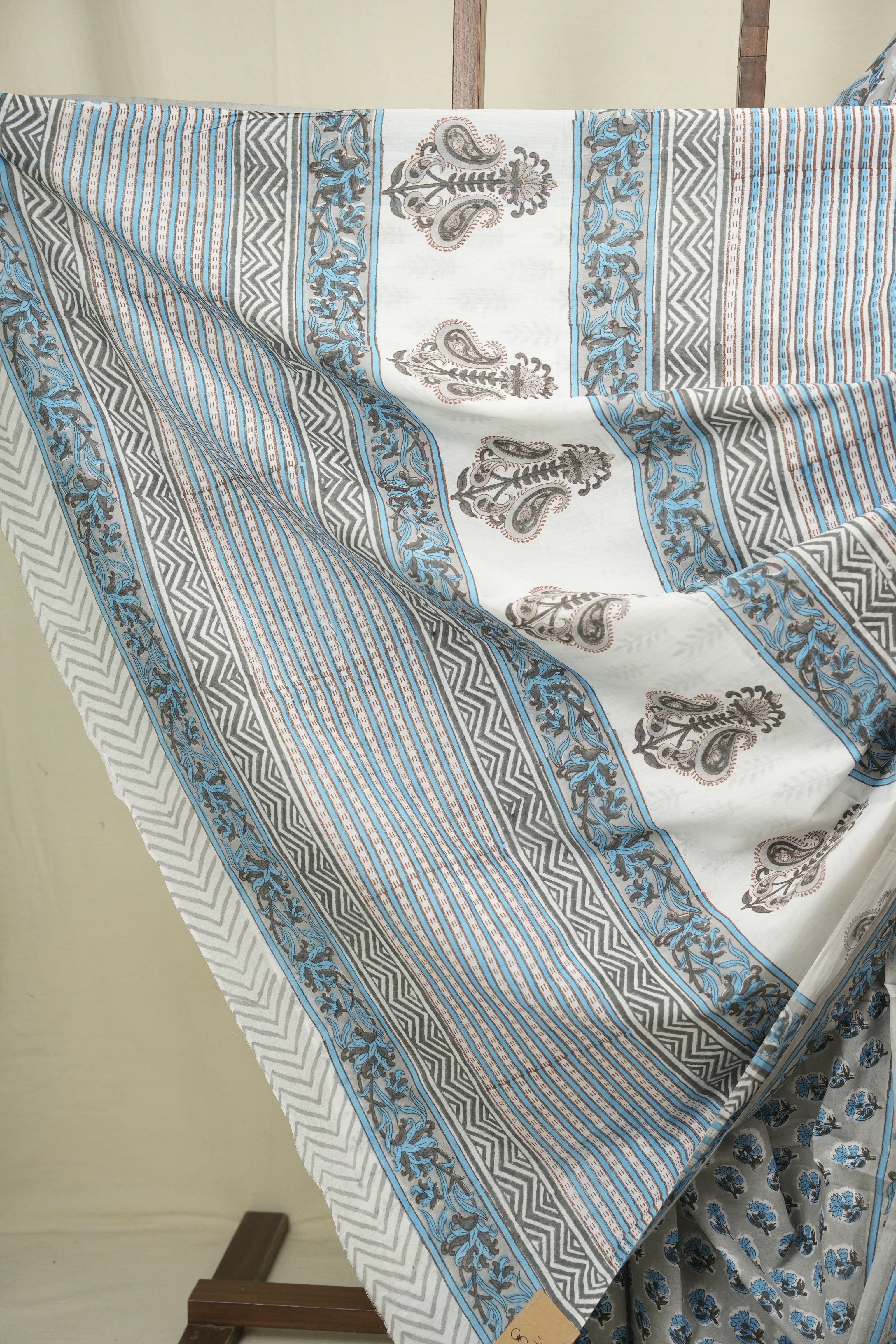 Grey HBP Cotton Saree - SRGCS3696