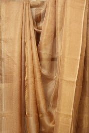 Golden Copper Tissue Tussar Silk Saree - SRGCTTSS392
