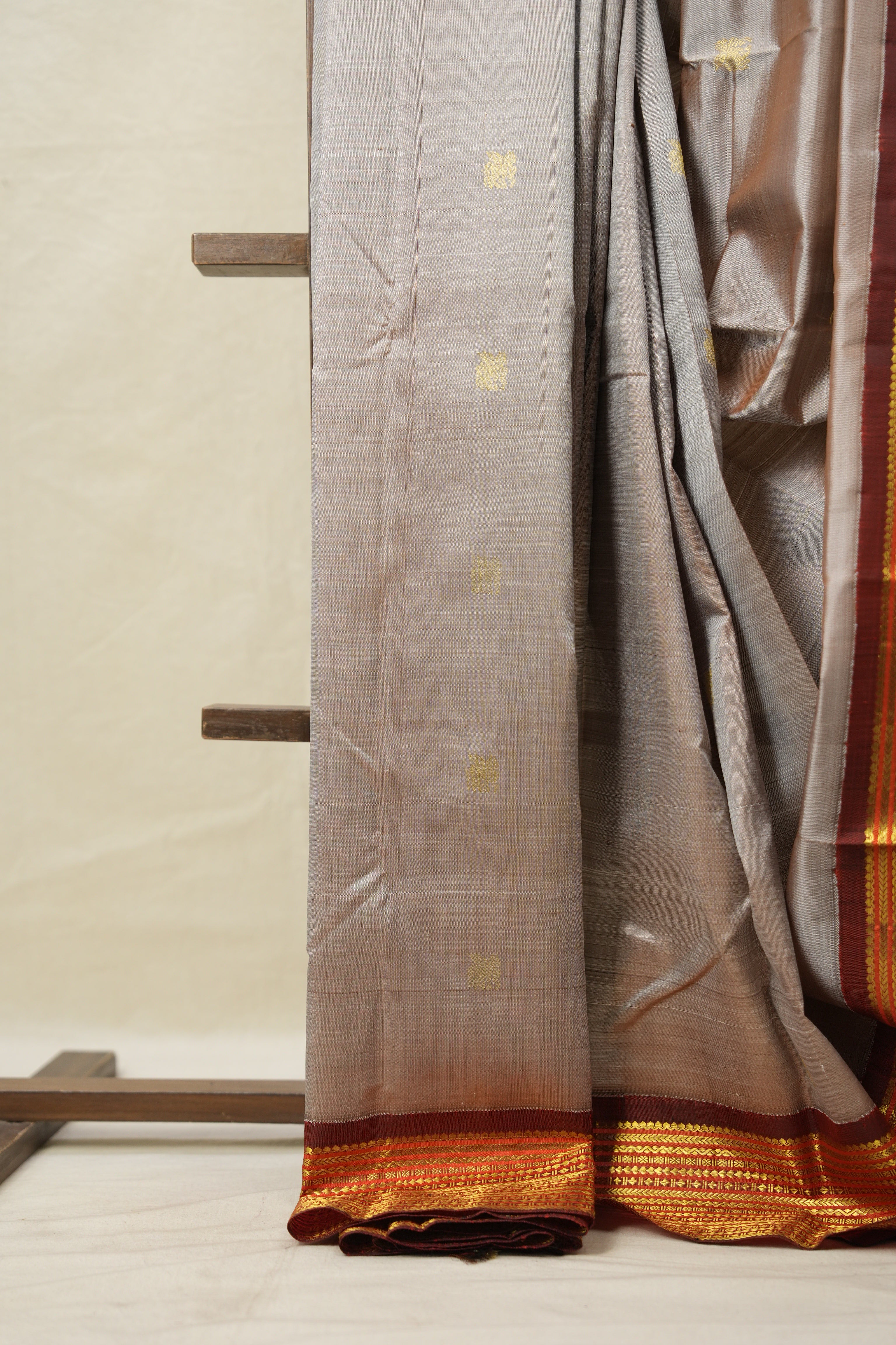 Sand Kanjivaram Silk Saree - SRSKSS1012
