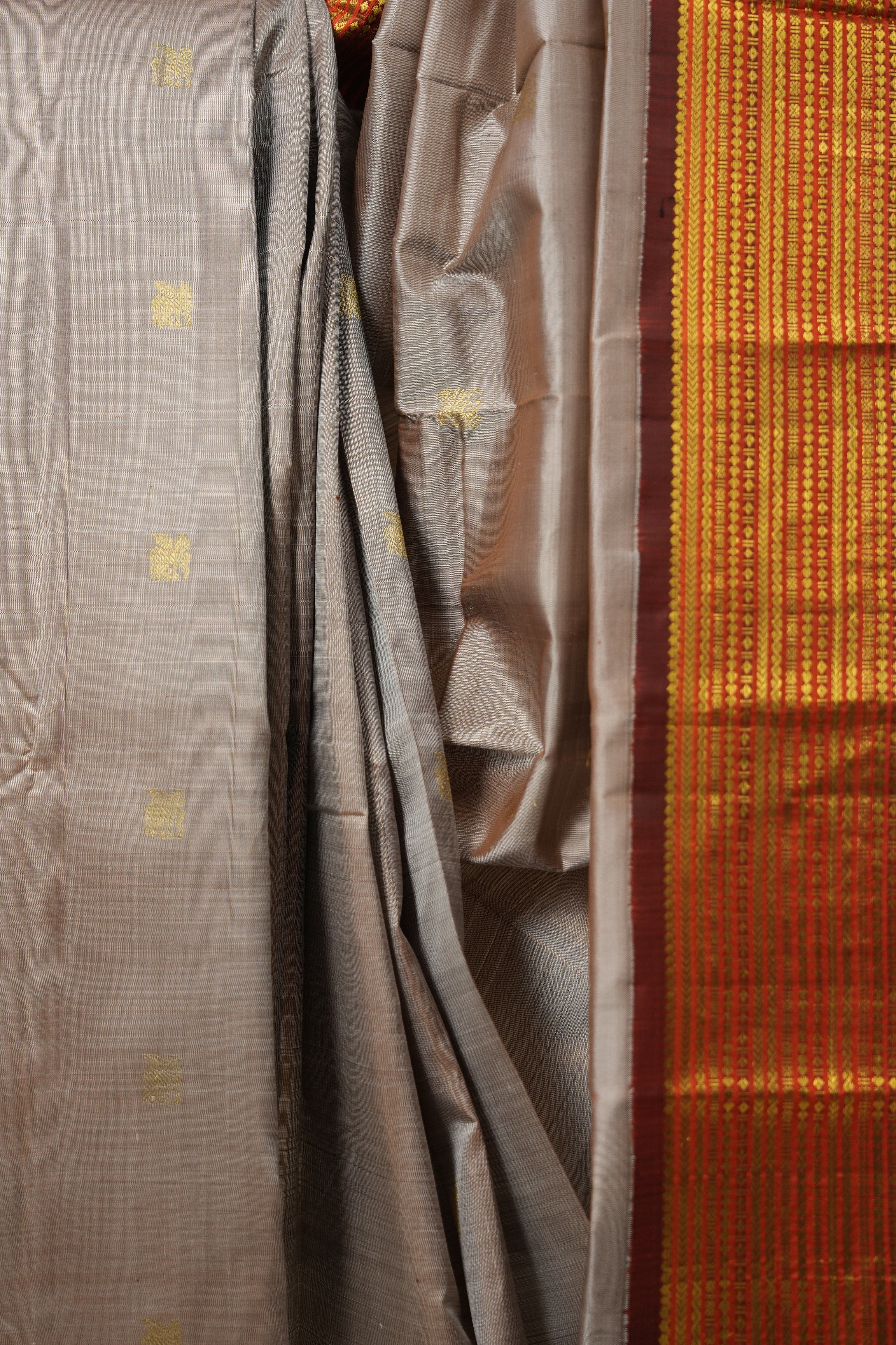 Sand Kanjivaram Silk Saree - SRSKSS1012
