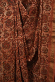 Brick Red HBP Cotton Silk Saree With Chanderi Border - SRBRCSS1756