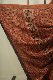 Brick Red HBP Cotton Silk Saree With Chanderi Border - SRBRCSS1756