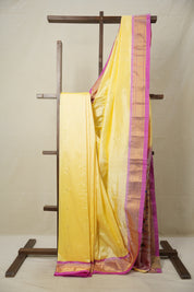 Light Yellow Silk Paithani Saree - SRLYSPS749
