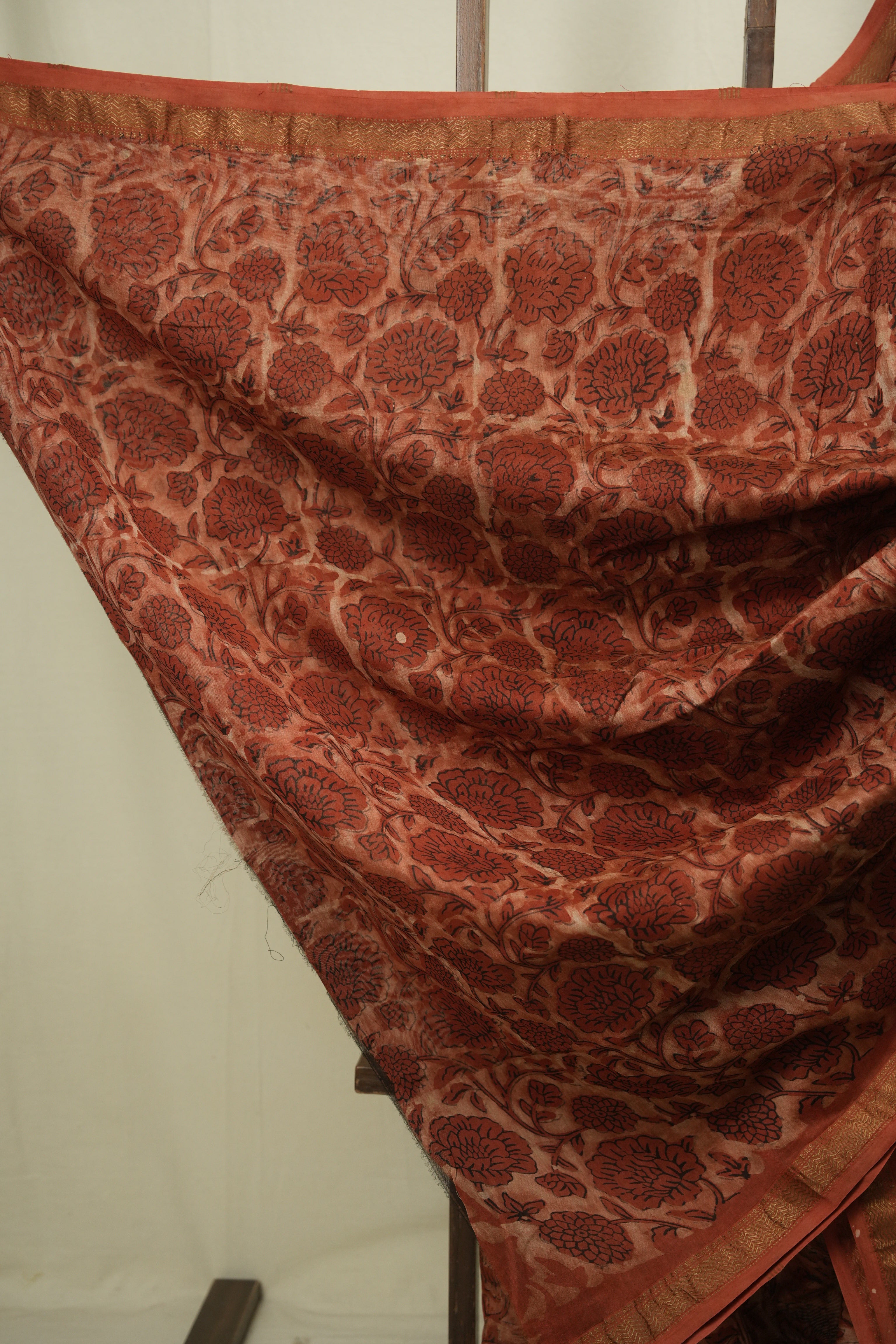 Brick Red HBP Cotton Silk Saree With Chanderi Border - SRBRCSS1756