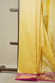 Light Yellow Silk Paithani Saree - SRLYSPS749