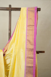 Light Yellow Silk Paithani Saree - SRLYSPS749