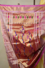 Light Yellow Silk Paithani Saree - SRLYSPS749