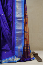 Royal Blue Silk Paithani Saree - SRRBSPS738