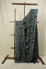 Blue HBP Cotton Silk Saree With Chanderi Border - SRBCSS1755