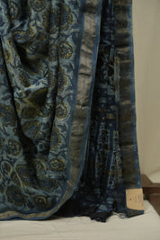 Blue HBP Cotton Silk Saree With Chanderi Border - SRBCSS1755