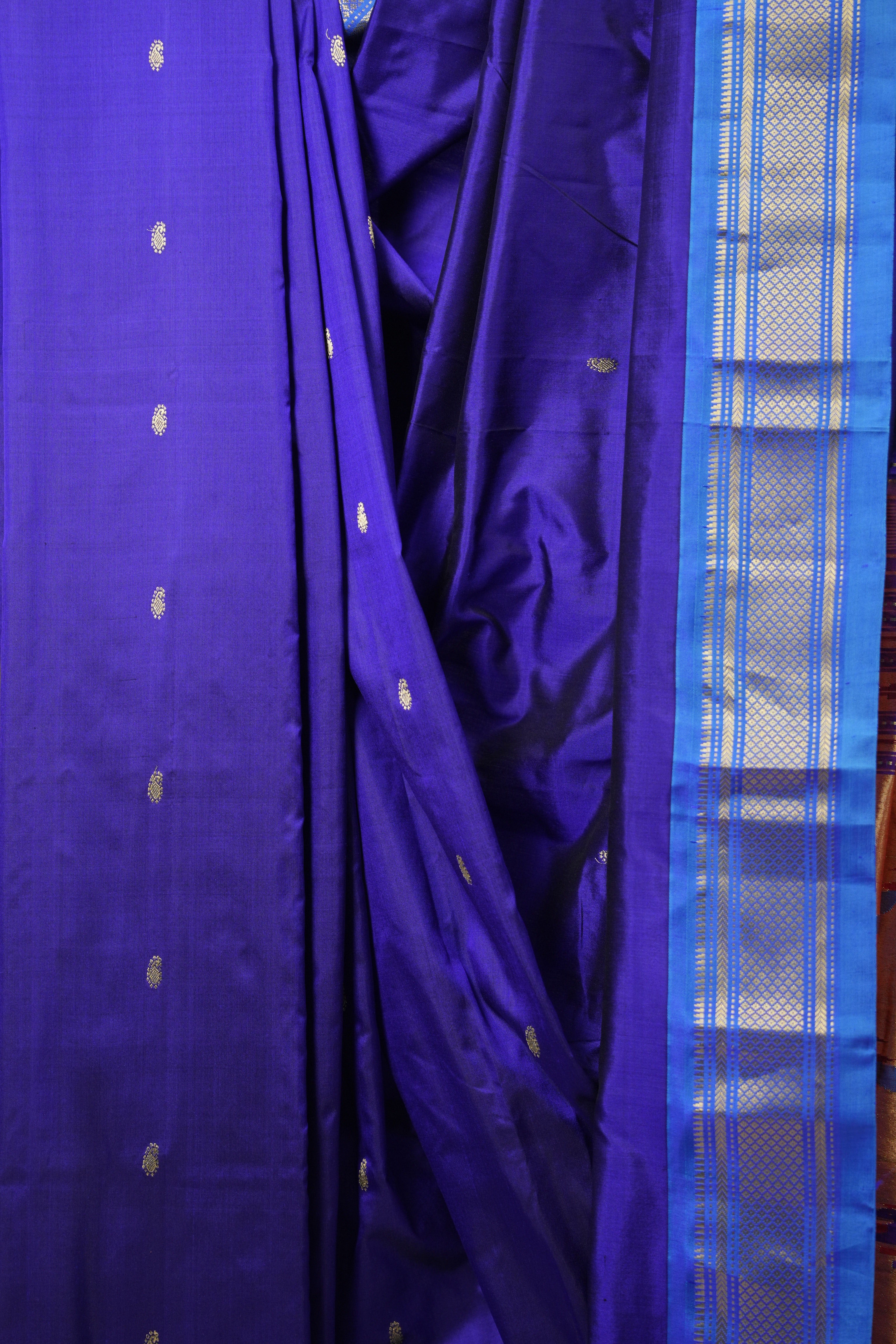 Royal Blue Silk Paithani Saree - SRRBSPS738