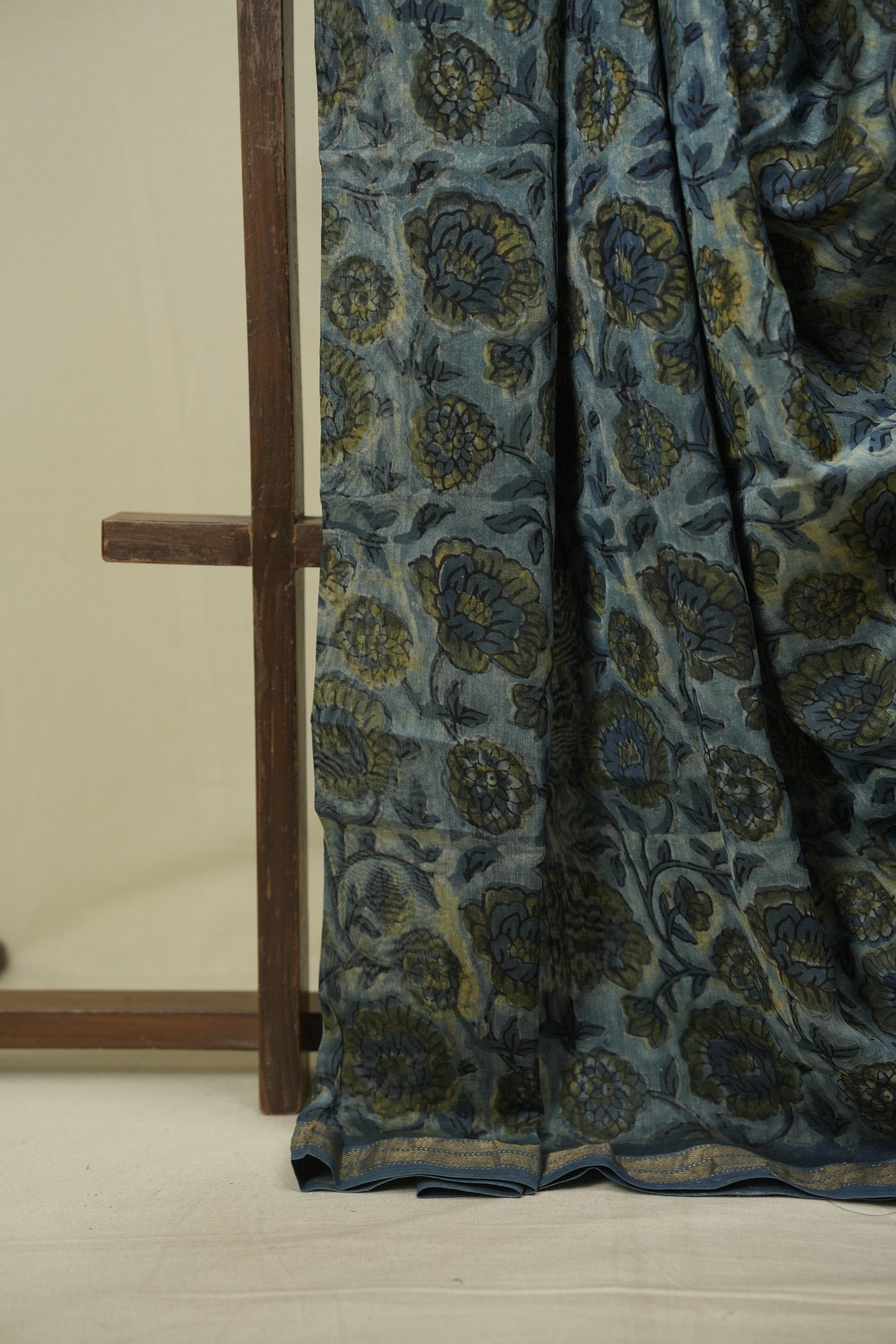Blue HBP Cotton Silk Saree With Chanderi Border - SRBCSS1755
