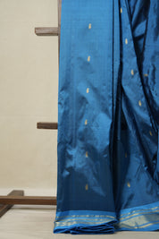 Peacock Blue Silk Paithani Saree - SRPBSPS744