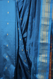 Peacock Blue Silk Paithani Saree - SRPBSPS744