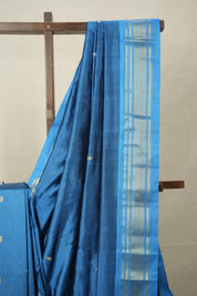 Peacock Blue Silk Paithani Saree - SRPBSPS744