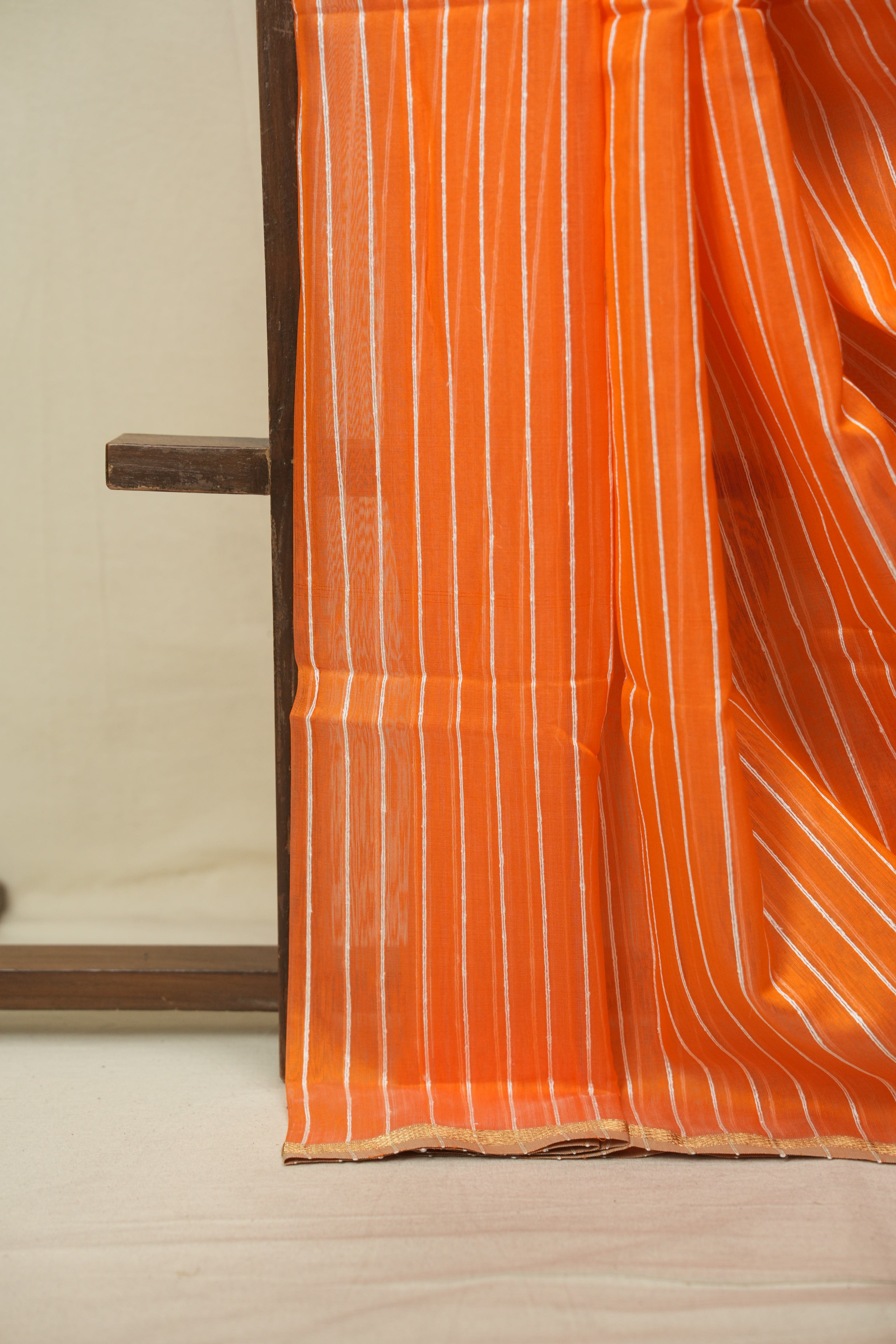 Orange Maheshwari Saree - SROMS1376