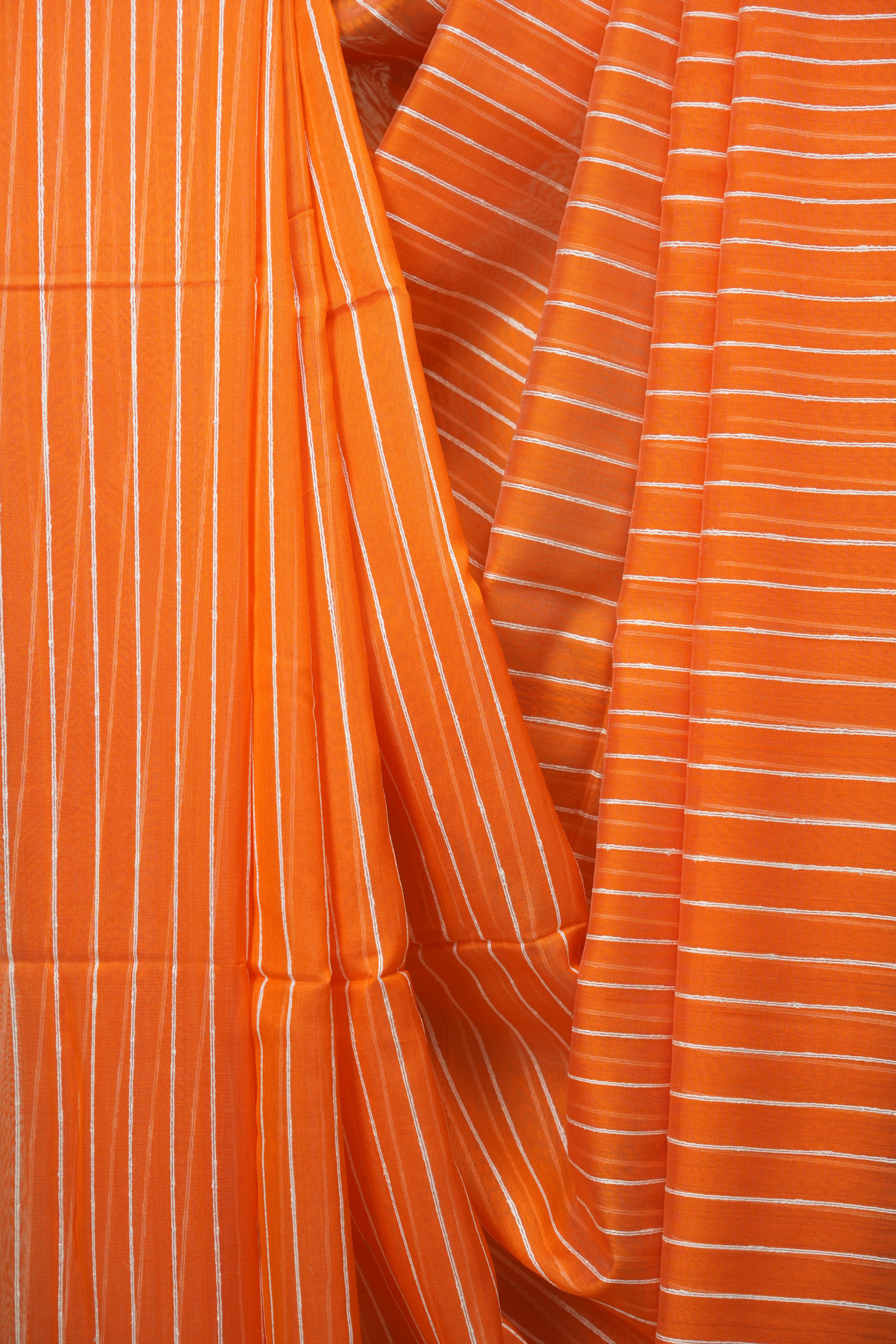 Orange Maheshwari Saree - SROMS1376